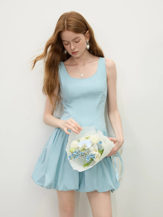 FSLE 【Two Length】Sweety Girly Long Dresses For Women 2025 Spring Summer New Sleeveless Bud Chic Vest Dress 25FS11302 25FS11030