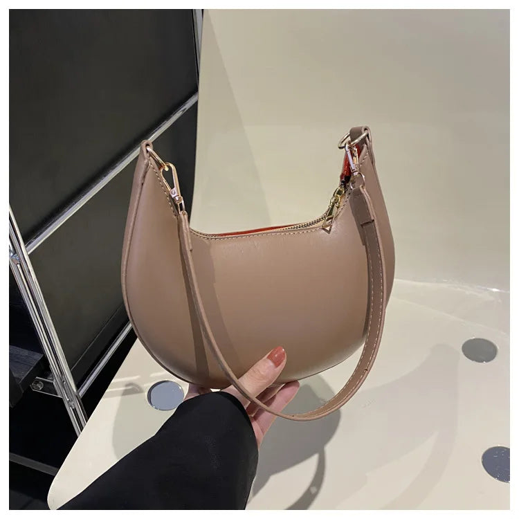 Elegant Crescent Moon Shoulder Bag for Women