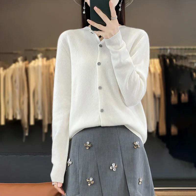 Luxurious Merino Wool Women's Cardigan