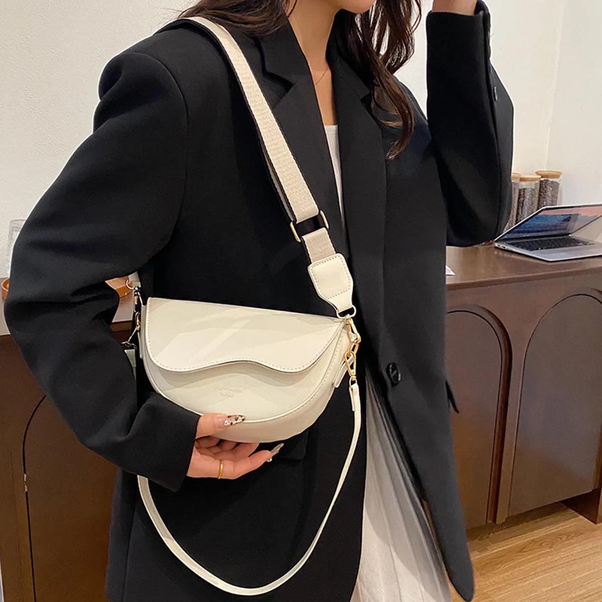 Casual minimalista senhoras crossbody sela saco elegante axilas saco na moda bolsa de ombro para mulher