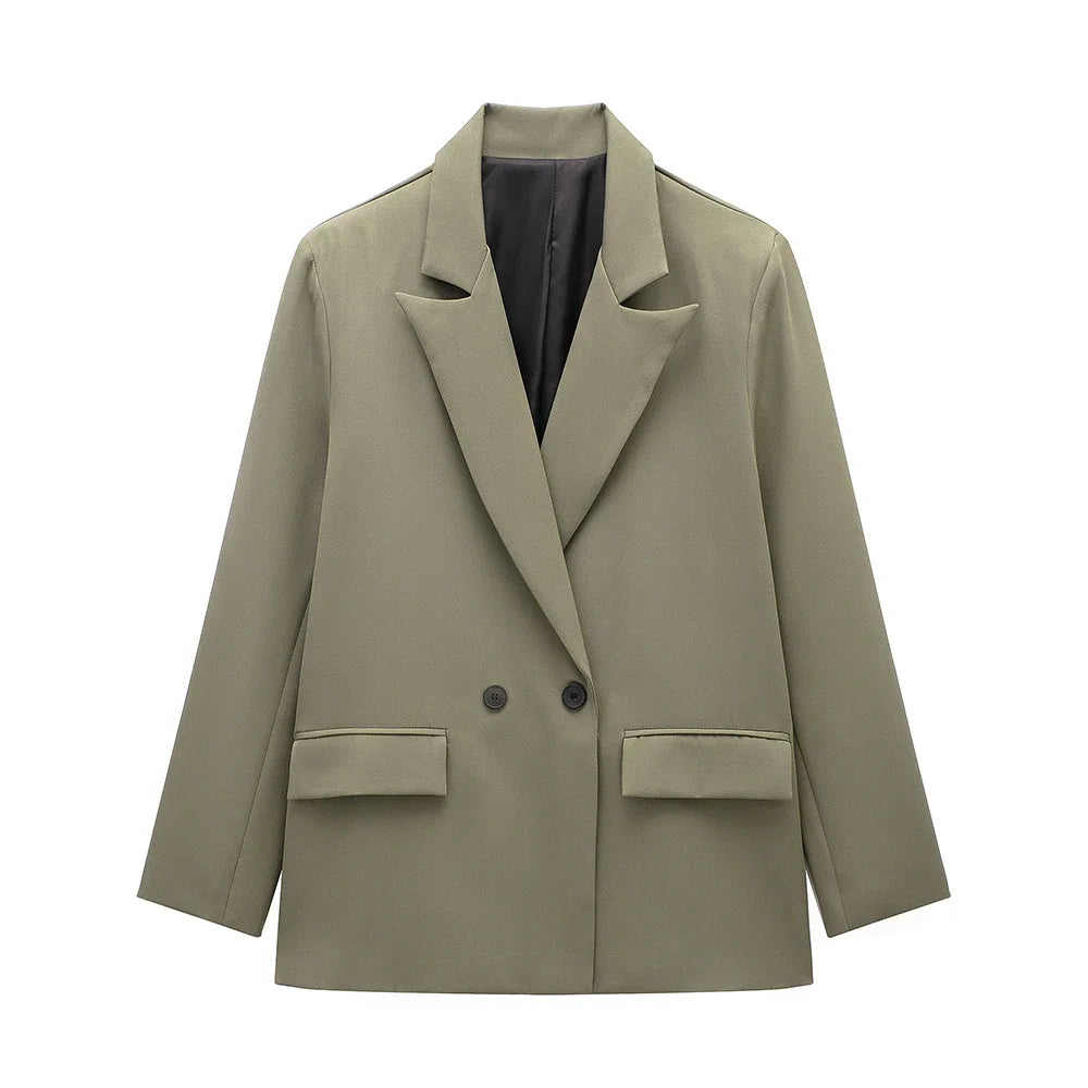 Vintage Double-Breasted Women's Blazer