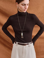 Premium Wool Mock Neck Thermal Layer Top