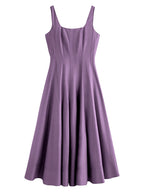 FSLE Three-dimensional Cutting High Waist Sleeveless Dress for Women 2025 Summer New Arrival Slimming Strappy Dress 25FS12099