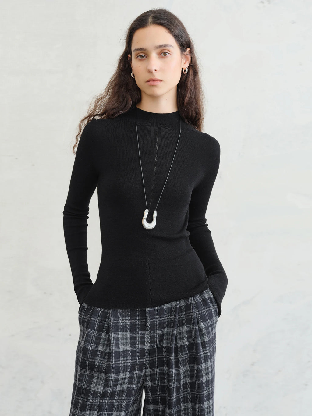 Premium Wool Mock Neck Thermal Layer Top