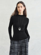 Premium Wool Mock Neck Thermal Layer Top