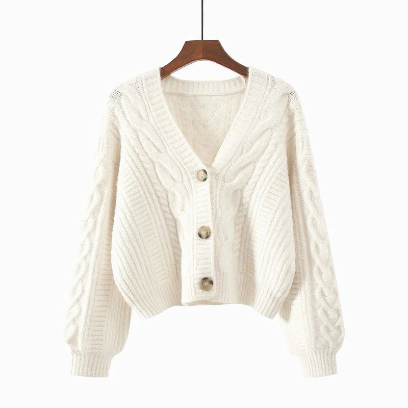 Outono inverno moda cardigan camisola feminina casacos de malha feminino sólido manga longa casual jaqueta de malha cardigans topos malhas