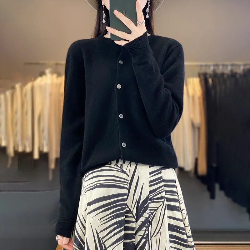 Luxurious Merino Wool Women's Cardigan