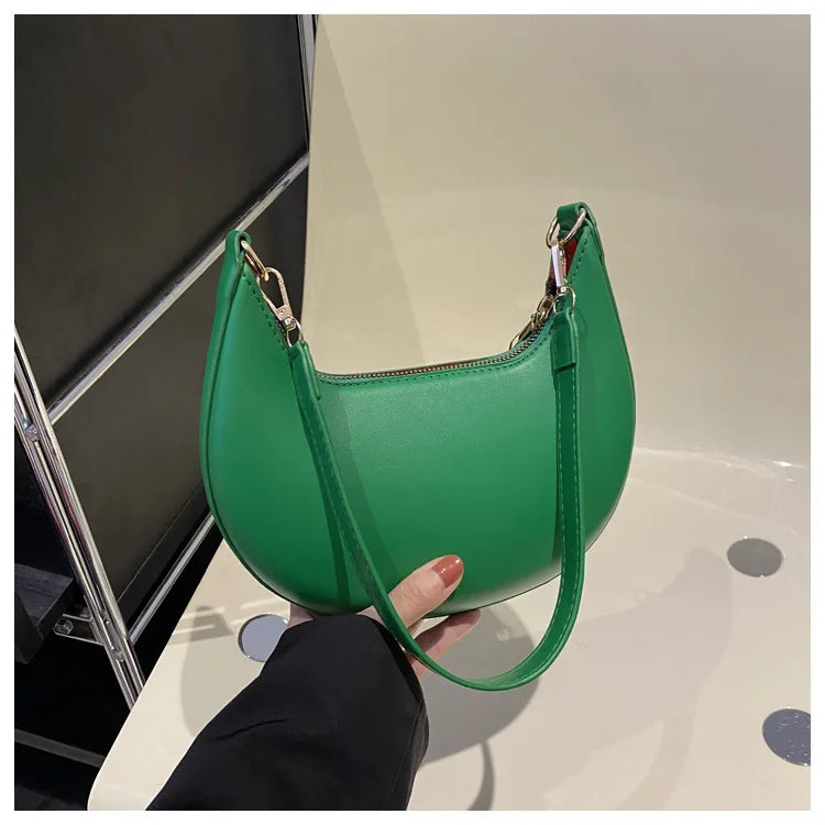 Elegant Crescent Moon Shoulder Bag for Women