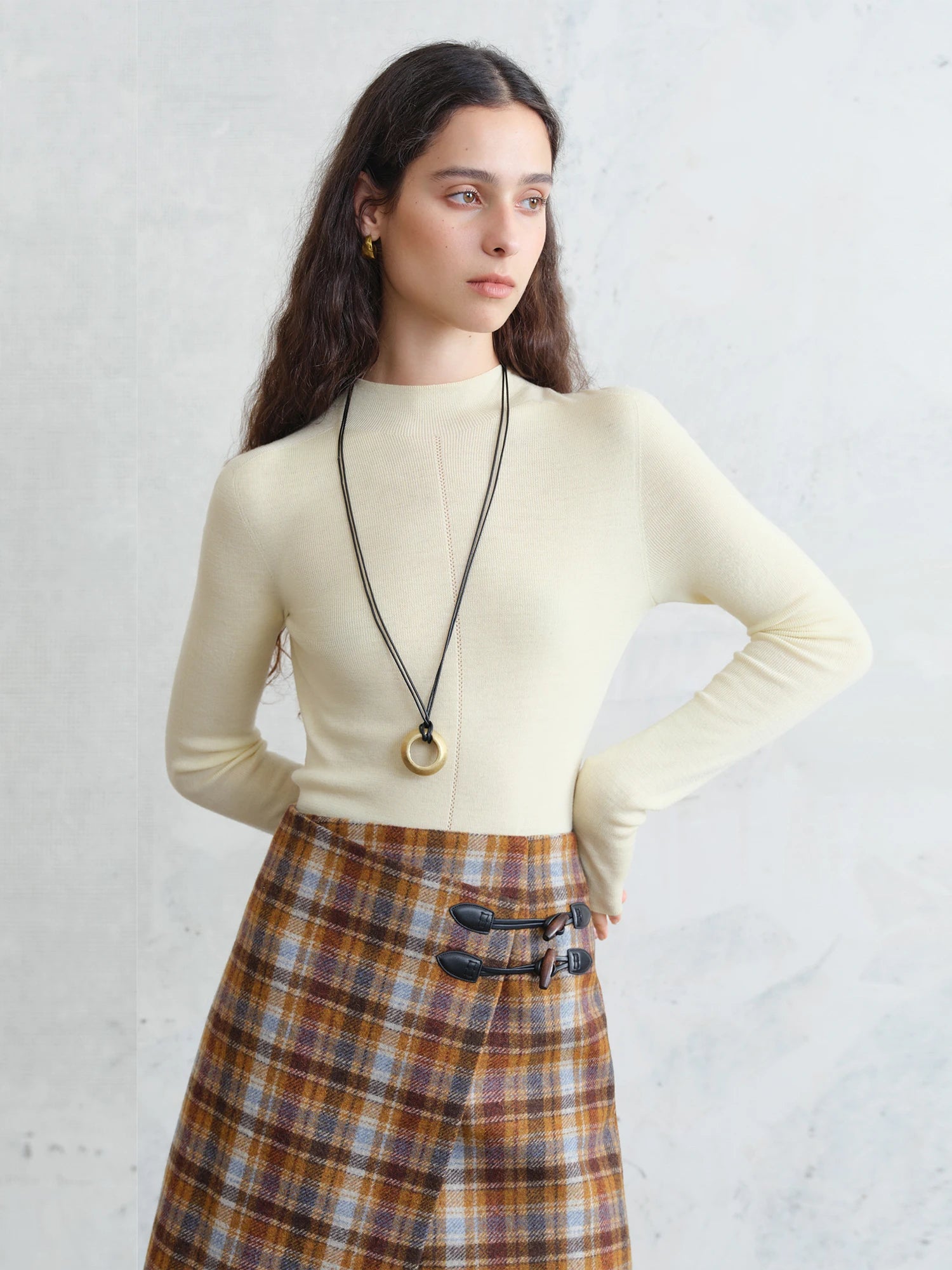 Premium Wool Mock Neck Thermal Layer Top