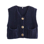 Chic Knit Sleeveless Vest for Women - Fall/Winter Essential
