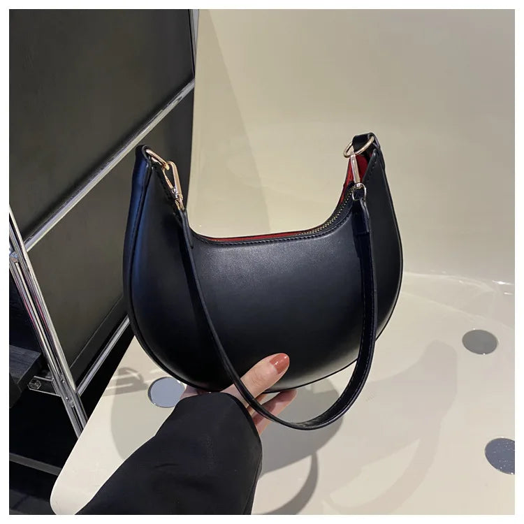 Elegant Crescent Moon Shoulder Bag for Women