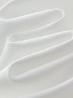 FSLE 【Premium Series】Design-inspired Asymmetric Twisted Pleated Solid Color Short-sleeved T-shirt for Women 25FE12021