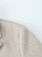 Willshela-Trincheira longa de ponto aberto feminino, decote em v vintage, mangas completas, roupas femininas chiques, moda sólida