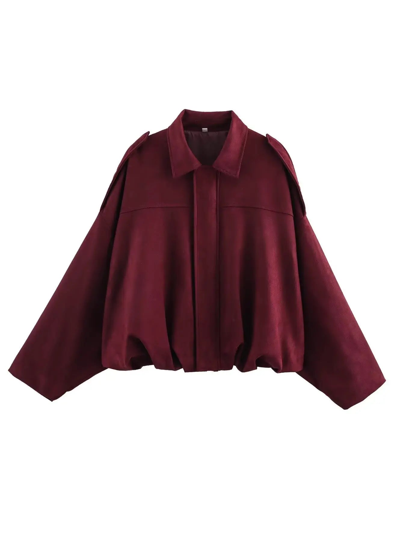 Retro Suede Jacket with Zipper Collar - Women's Fashion