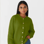 Elegant Women's Long Sleeve Cashmere Cardigan