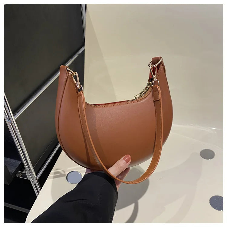 Elegant Crescent Moon Shoulder Bag for Women