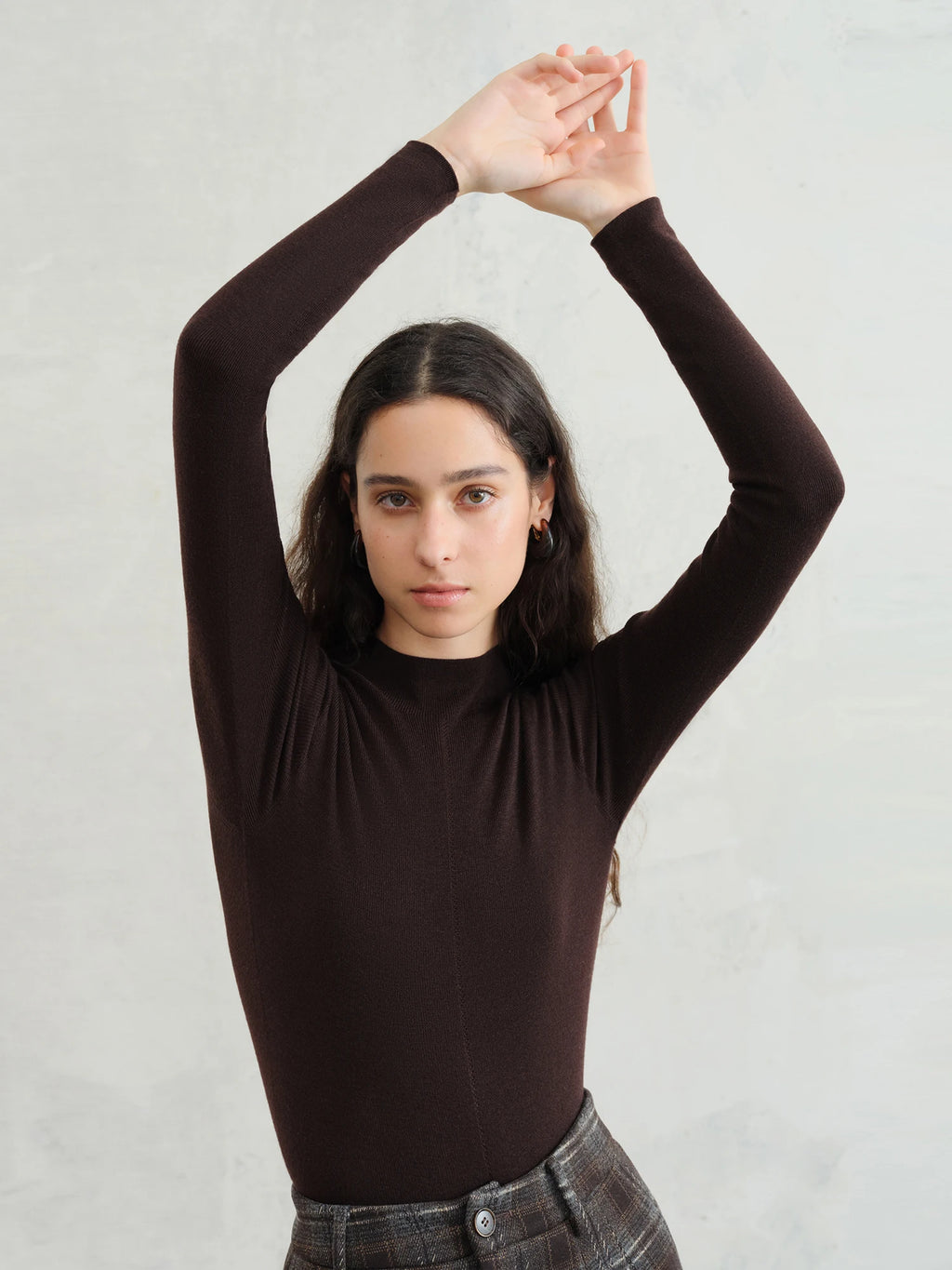 Premium Wool Mock Neck Thermal Layer Top