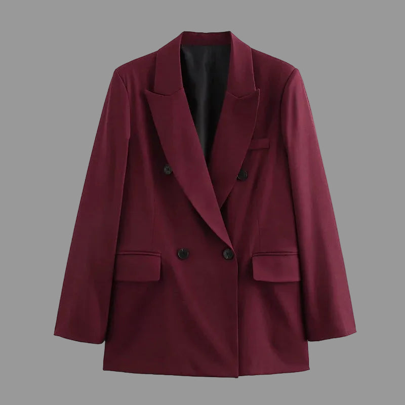 Mujer blazers femininos retos escritório longo blazer mulher 2025 manga longa blazer de grandes dimensões para mulheres outerwears vintage novos casacos