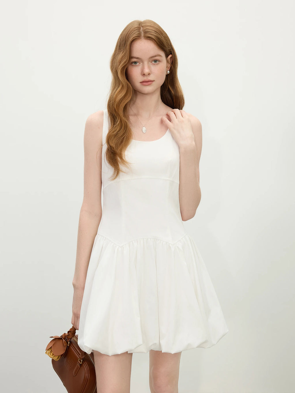 FSLE 【Two Length】Sweety Girly Long Dresses For Women 2025 Spring Summer New Sleeveless Bud Chic Vest Dress 25FS11302 25FS11030