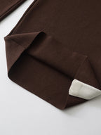 Duoperi moda feminina 2 peças conjuntos marrom pulôver sweatshirts & calças de cintura alta elástica feamle chique senhora calças conjunto