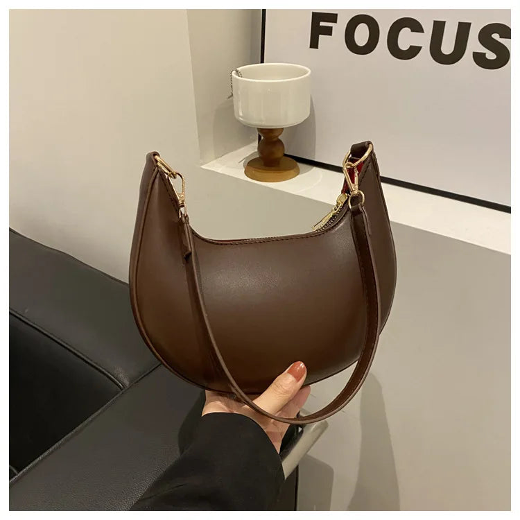 Elegant Crescent Moon Shoulder Bag for Women