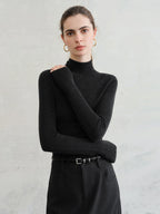 Premium Wool Mock Neck Thermal Layer Top