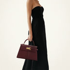 JW PEI Women's Handbag Elise Designer Fashion 2025 New Burgundy Handbag Large Square Crossbody Bag High-end Women's Bag