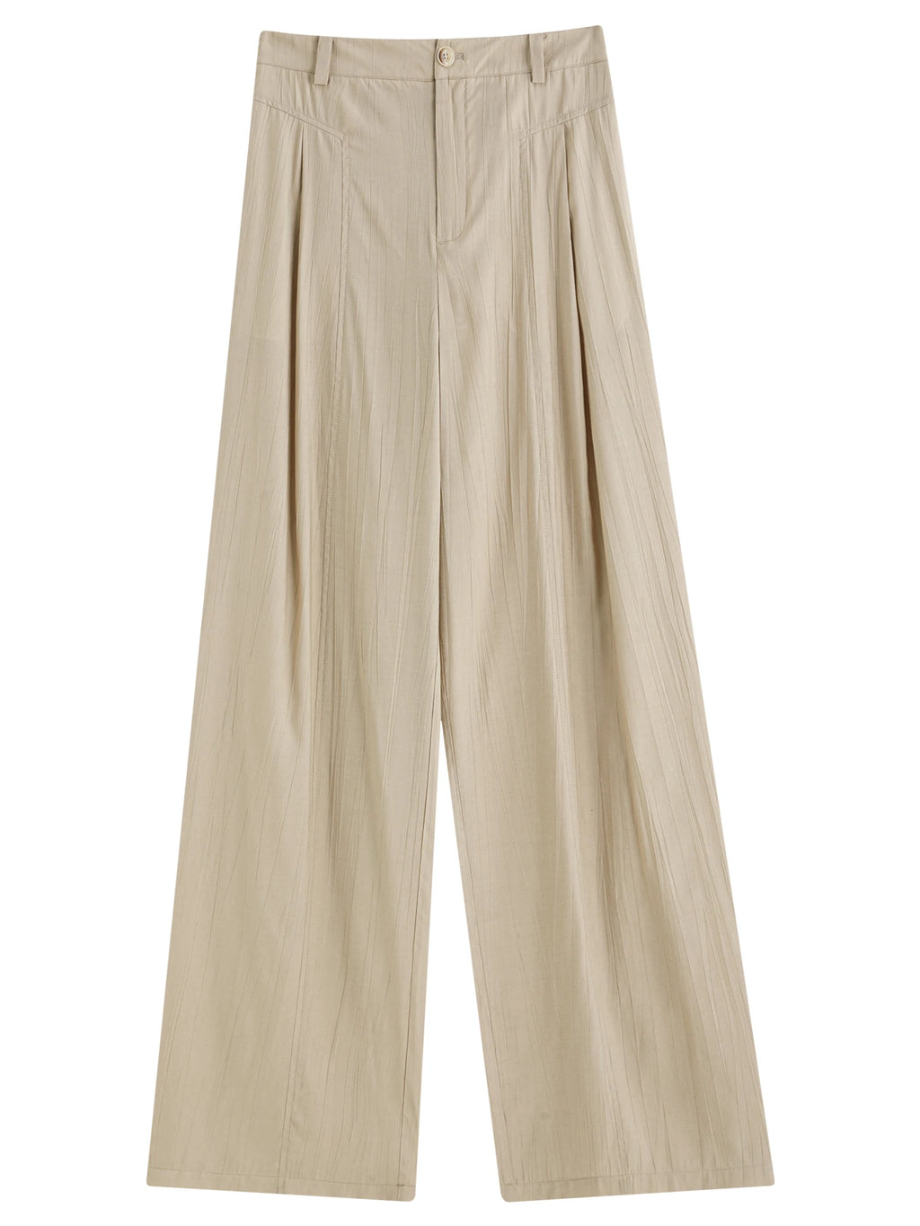 Fsle solto versátil drape calças casuais femininas 2025 verão nova cintura alta commuter calças retas 25fs12499