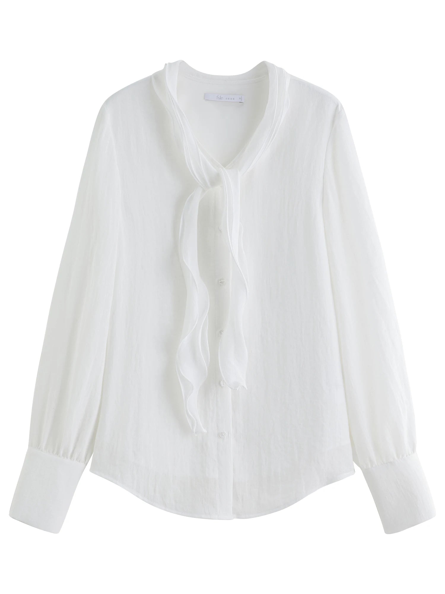 Elegant Asymmetric Ruffle Blouse with V-Neck