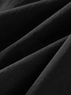 FSLE Black Temperament Waist A-line Dress for Women Summer 2025 New Slim Fit 25FS12744+25FS12742