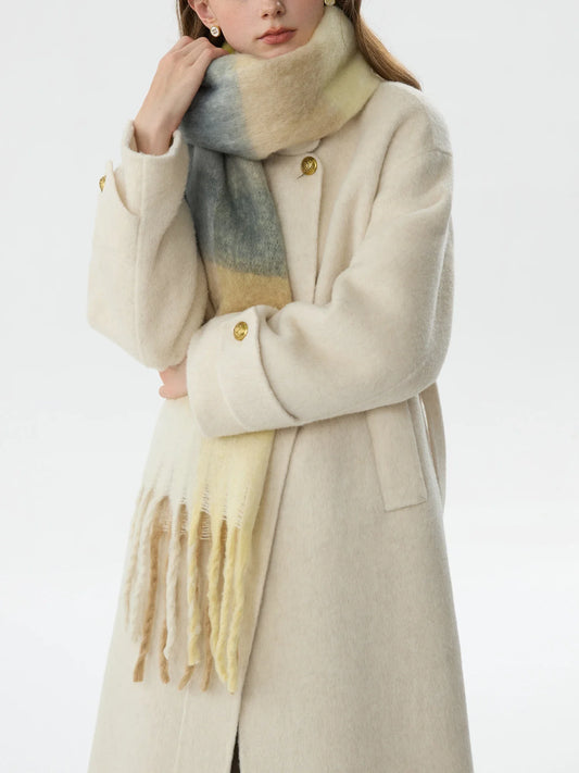 FSLE Women Scarf 2024 Winter New Patchwork Design Long Scarf 36CM*210CM 24FS14723