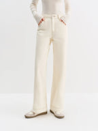 Fsle calças jeans retas de cintura alta para mulheres inverno sólido simples all-match 2025 novas calças longas e curtas versáteis estilo coreano