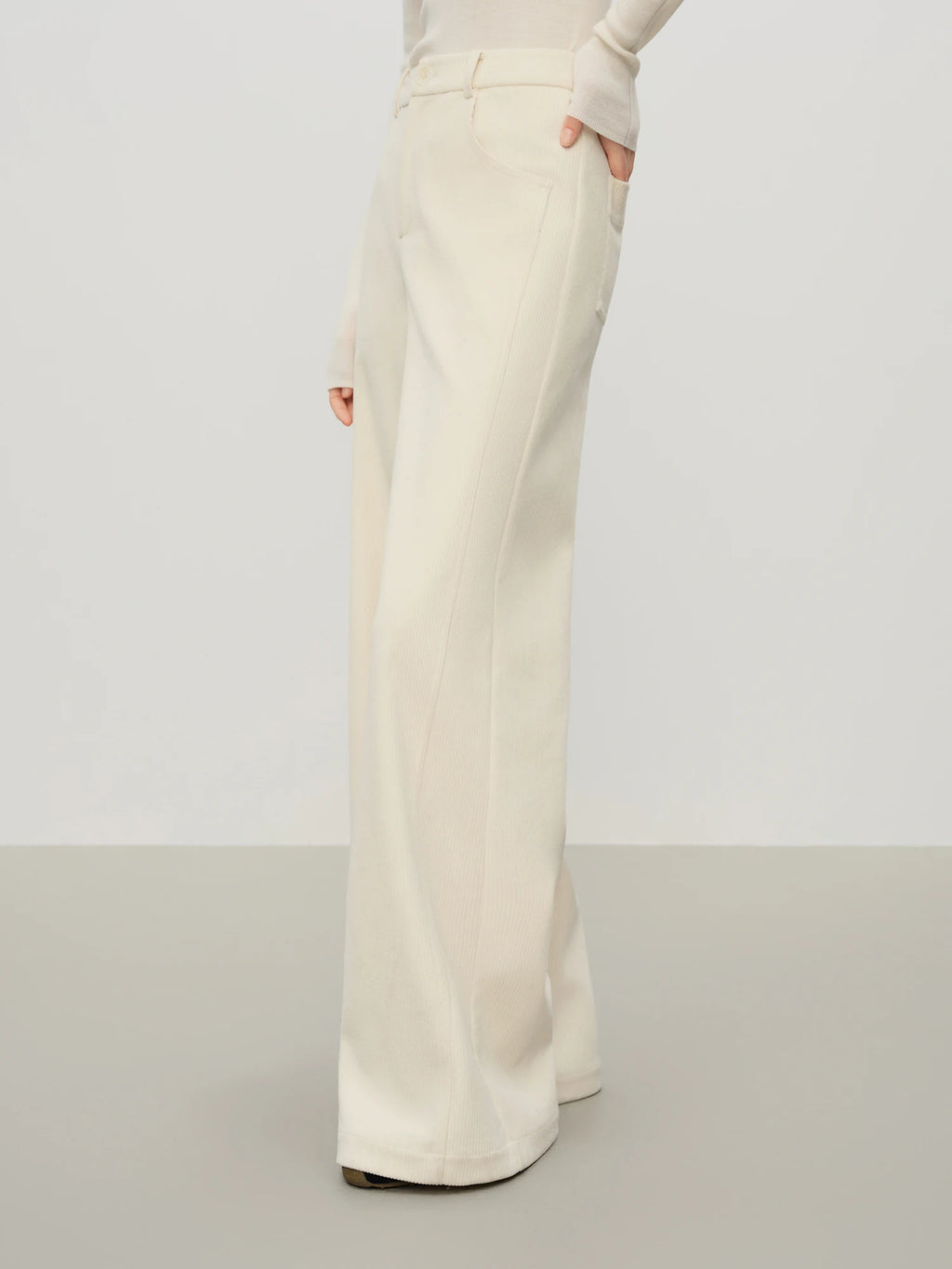 Fsle vintage relaxado drapeado reto casual tros tecido espinha de peixe para mulheres inverno 2025 nova chegada calças efeito de emagrecimento