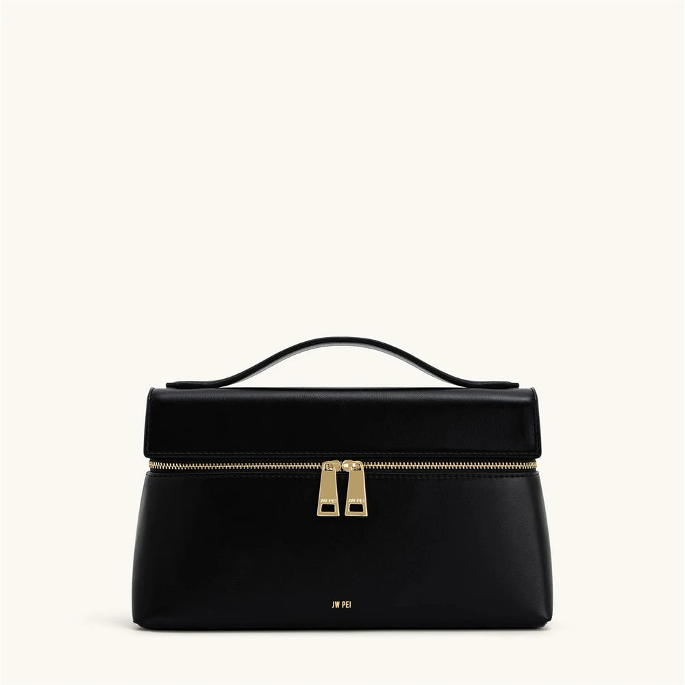 JW PEI Thea Women's Genuine Leather Handbag Lunchbox Style Top Handle Crossbody Bag Commuter-Friendly Shoulder Fashion,2025 New