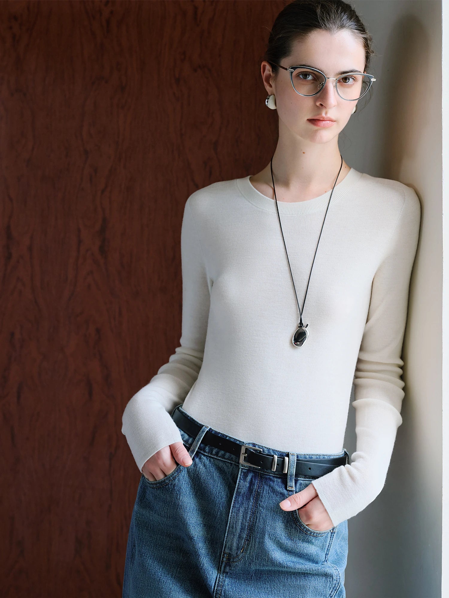 Premium Wool Mock Neck Thermal Layer Top