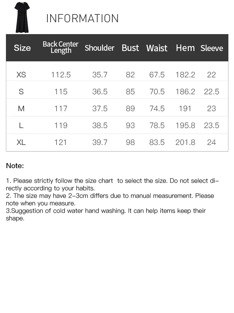 FSLE Black Temperament Waist A-line Dress for Women Summer 2025 New Slim Fit 25FS12744+25FS12742