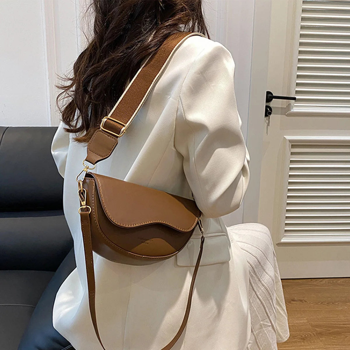 Casual minimalista senhoras crossbody sela saco elegante axilas saco na moda bolsa de ombro para mulher