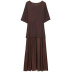 Chic Pleated Maxi Dress