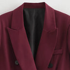 Mujer blazers femininos retos escritório longo blazer mulher 2025 manga longa blazer de grandes dimensões para mulheres outerwears vintage novos casacos