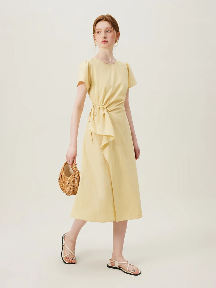 Elegant Summer A-Line Dress for Women - Black & White