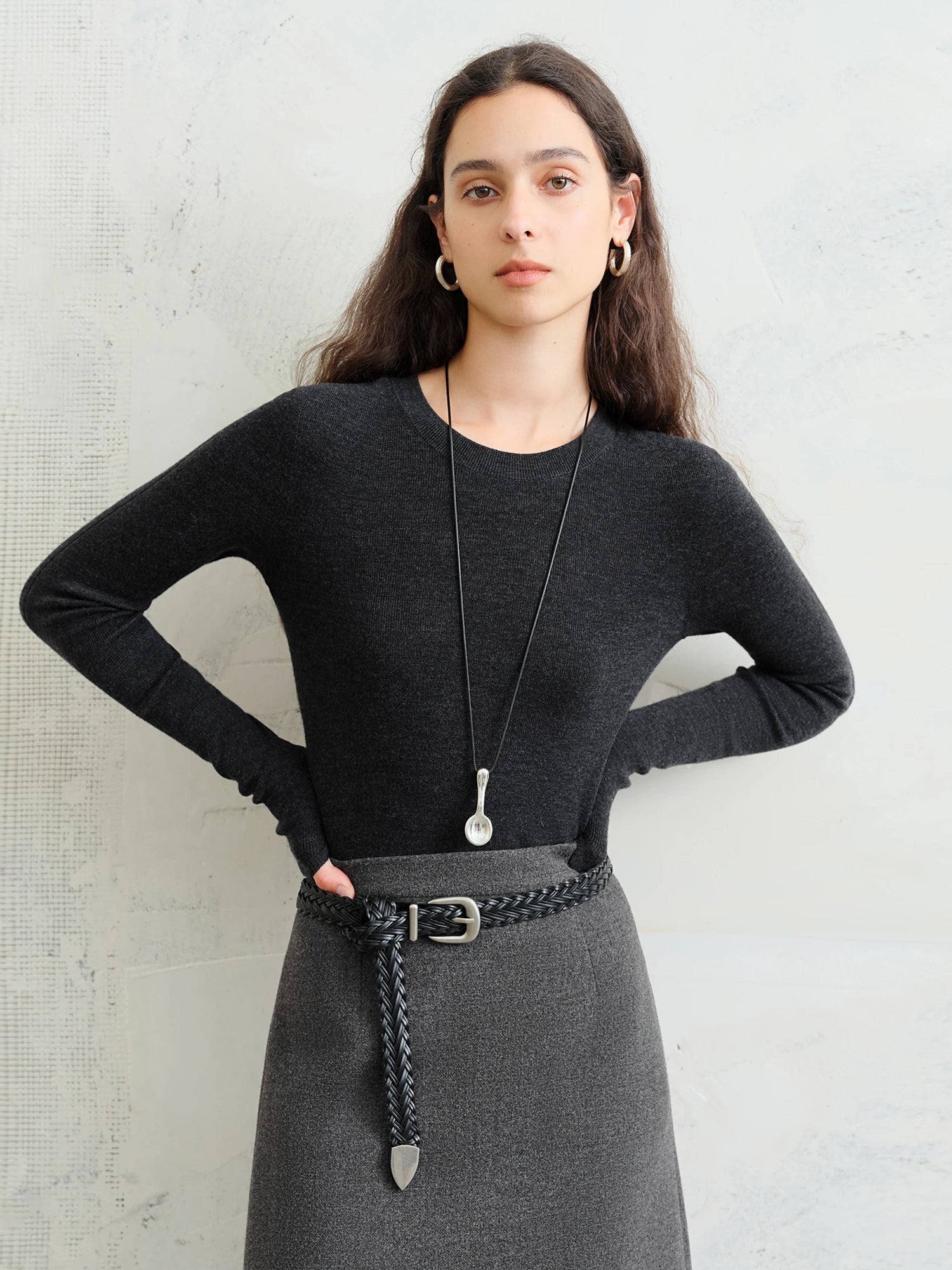 Premium Wool Mock Neck Thermal Layer Top