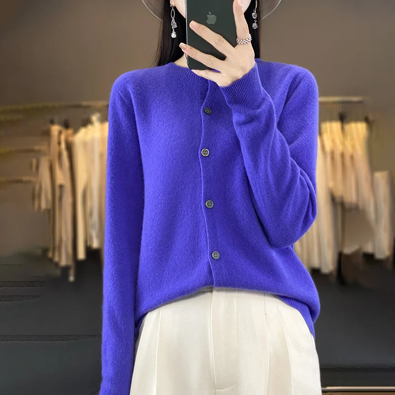 Luxurious Merino Wool Women's Cardigan